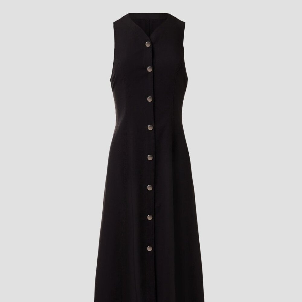 Proenza Rumbled Button Front Midi Dress Size 6 - Picture 4 of 12